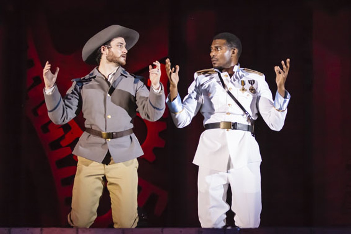 Justin Blanchard and Billy Eugene Jones in a scene from Othello.
