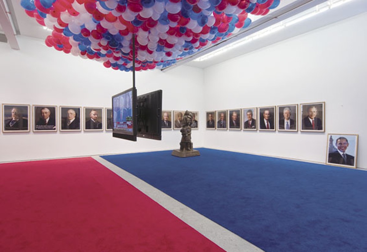 Jonathan Horowitz, Your Land/My Land (installation view), 2008. Courtesy the artist and Gavin Brown&rsquo;s enterprise, New York. Photo: Thomas M&uuml;ller