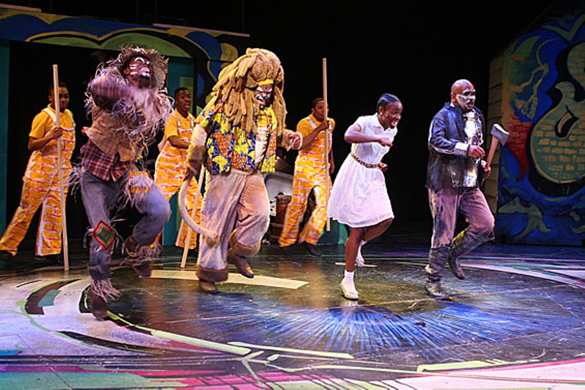 Cast members of The Wiz, pacing themselves.