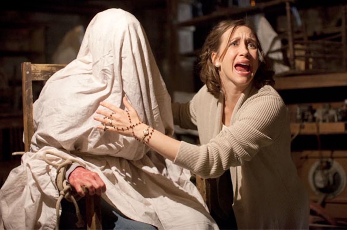Vera Farmiga knows her way around a bed sheet in The Conjuring.