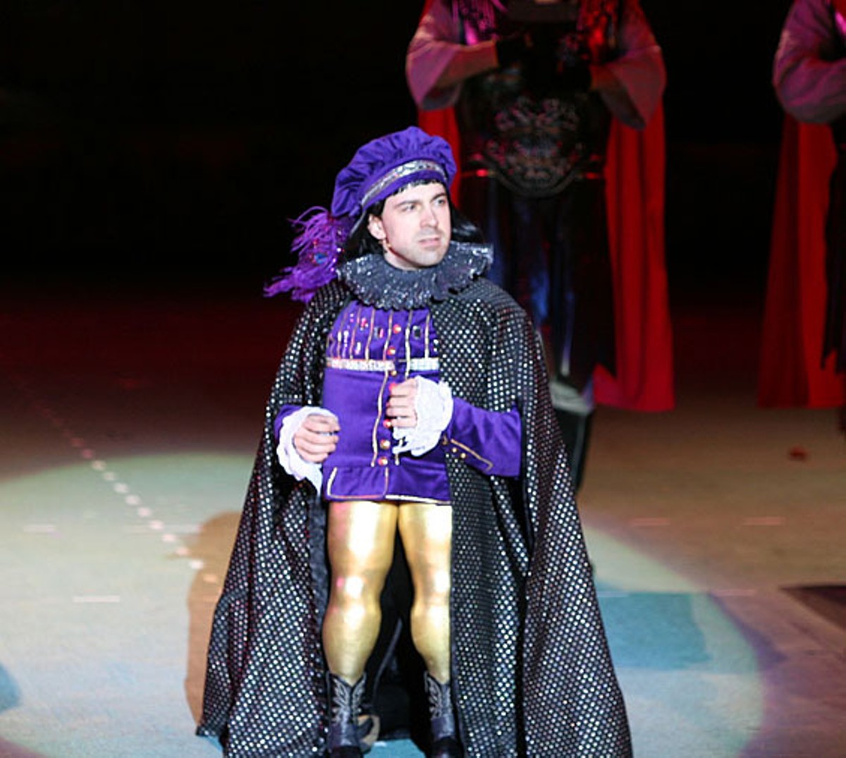 Rob McClure on stage at the Muny