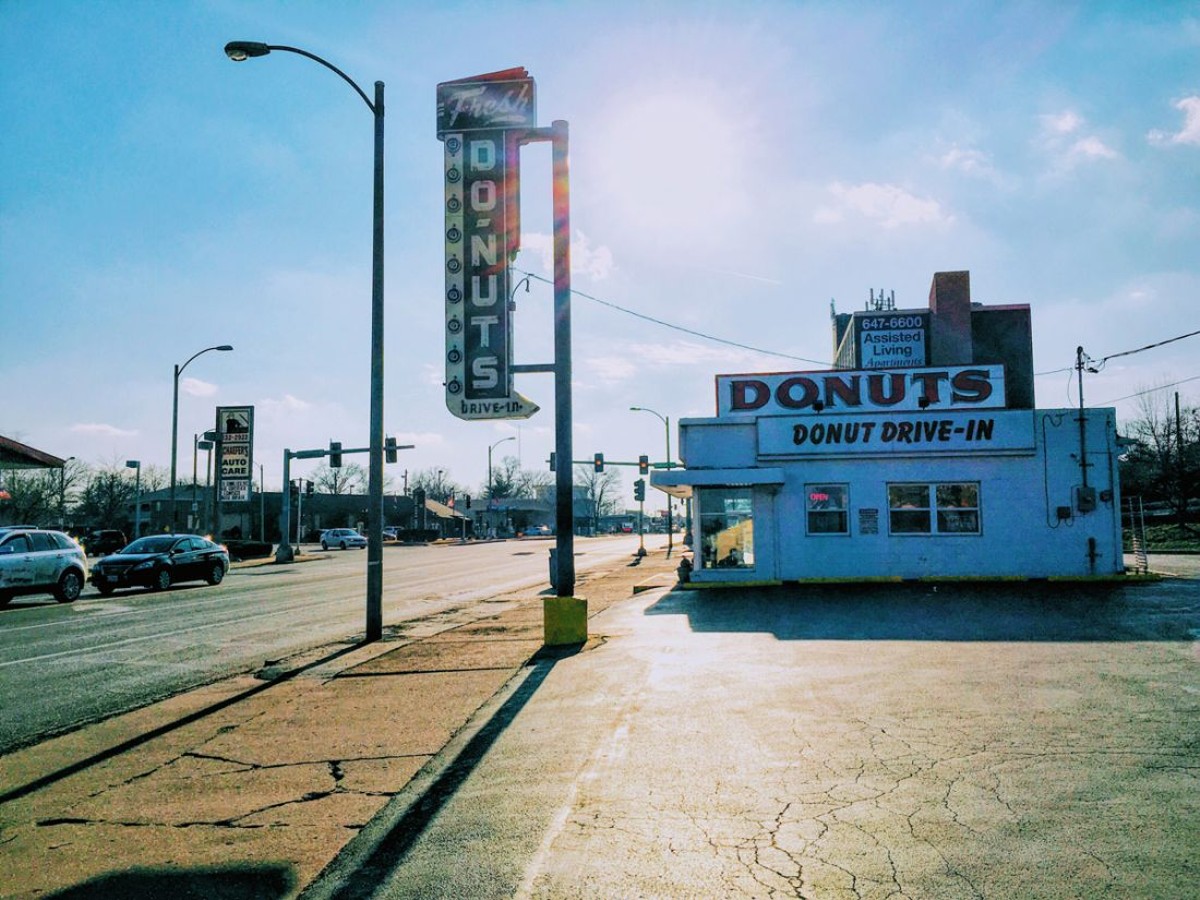 Donut Drive-In is one of St. Louis' great cash-only donut dives.
