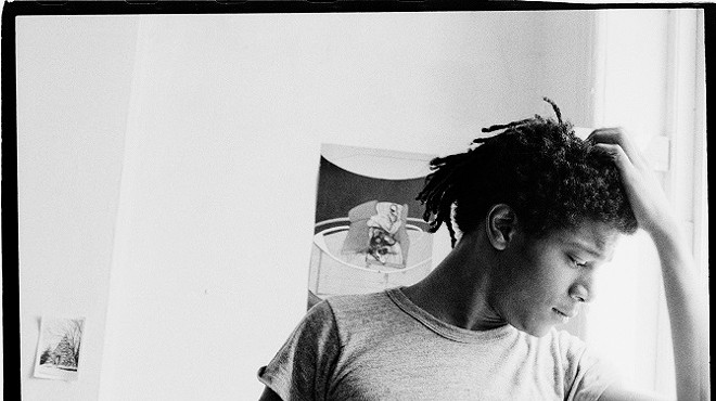 Basquiat in the apartment, 1981.