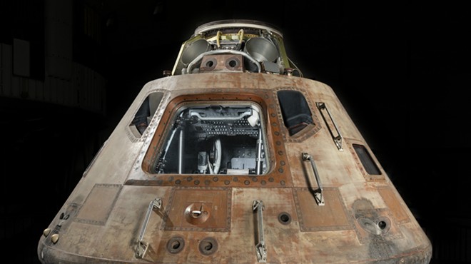 The outside of the Apollo command module