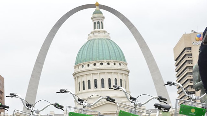 St. Louis' new bike-sharing program kicked off today.
