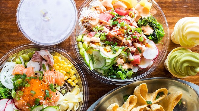 Poke bowls are joined on the menu by crab Rangoons and soft-serve ice cream.
