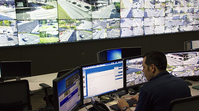 St. Louis police' Real Time Crime Center. All screens, all the time.