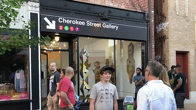 The gallery is located in the heart of Cherokee Street.