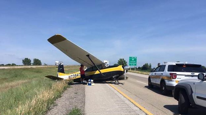 A plane crashed into an O'Fallon family's car on Wednesday on Interstate 55.