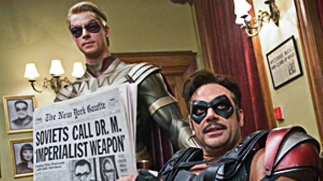 Comic-book heroes: Matthew Goode and Jeffrey Dean Morgan costar in Watchmen.