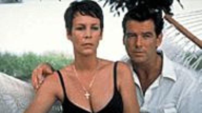 Jamie Lee Curtis and Pierce Brosnan in The Tailor of Panama, an inventive and occasionally surprising -- but curiously action-free -- adaptation of John Le Carr's spy novel.