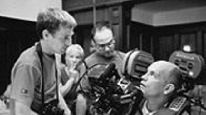 Director Spike Jonze with John Malkovich