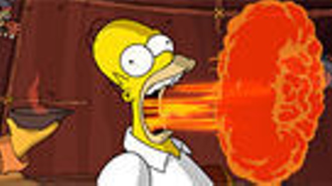 Mmmm...flaming doughnut: The Simpsons Movie won't have fans breathing fire.