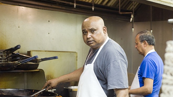 Nagabhushanam, Mayuri's head chef, once worked at the Viceroy Hotel in Hyderabad, India.