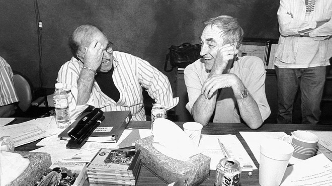 The Repertory Theatre of St. Louis' Steve Woolf with Lanford Wilson in 1999 when the Rep premiered Wilson's Book of Days.