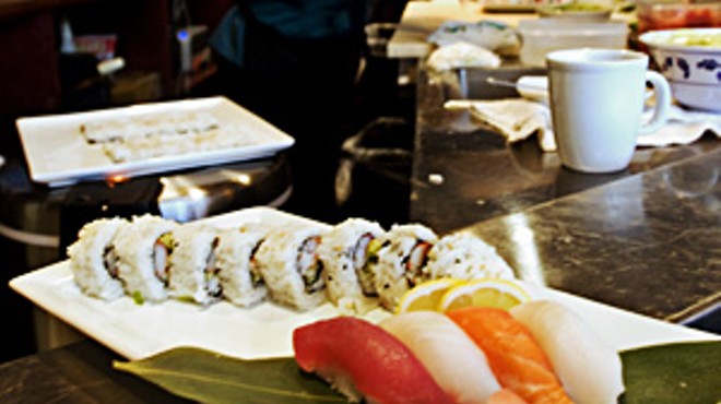 On a roll: Sushi chef Joon Kim creates a dish from Mizu's expansive menu.