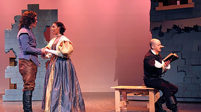 Casey Boland, Andrea Purnell and Todd Gillenardo in Cyrano de Bergerac.