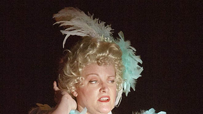 Kim Furlow as Mae West in Dirty Blonde.