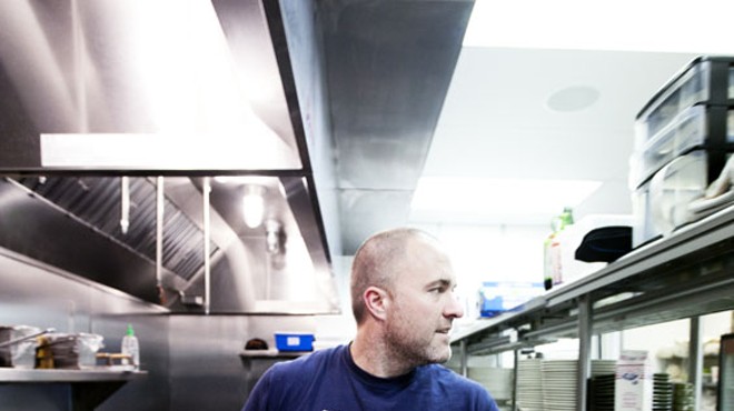 The Block co-owner and co-chef Brian Doherty in the kitchen. See more of Jennifer Silverberg's photos from the block here.