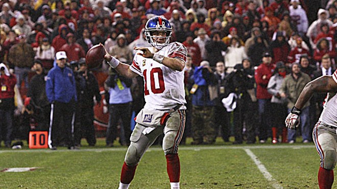 Giants QB Eli Manning throws a pass as New York beat the 49ers last Sunday.
