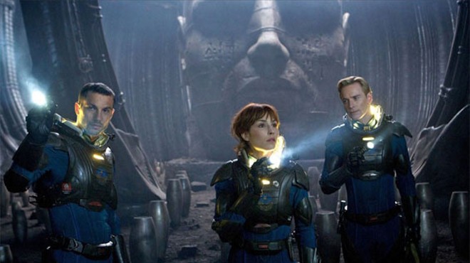 Logan Marshall-Green, Noomi Rapace and Michael Fassbender in Prometheus