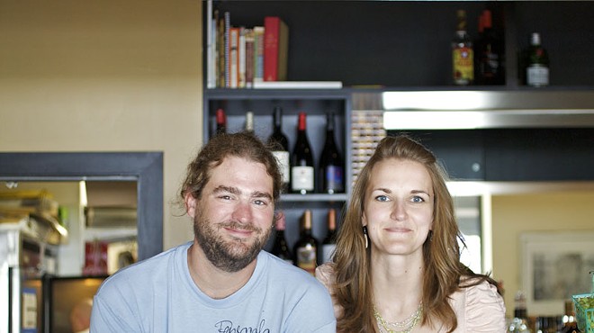 Farmhaus' Kevin Willmann with girlfriend and front-of-the-house manager, Jessica Hanzlick.