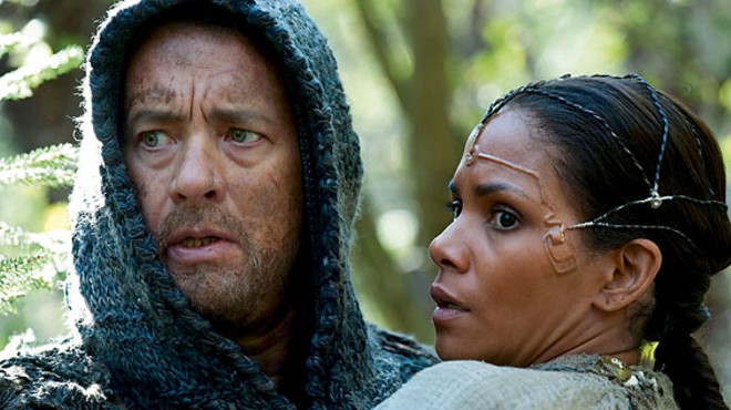Tom Hanks and Halle Berry try to untangle time in Cloud Atlas.