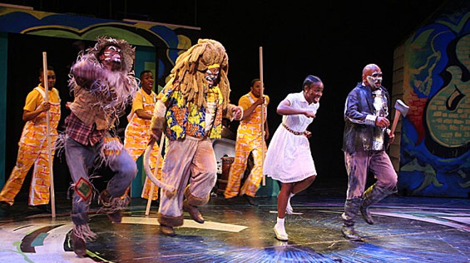 Cast members of The Wiz, pacing themselves.