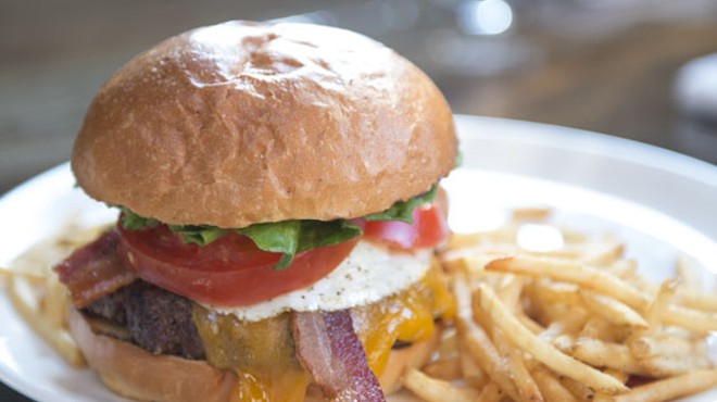 Element's hamburger is served on a brioche bun with cheddar, bacon and egg. See more photos: Element Restaurant Serves Style Atop Lafayette Square