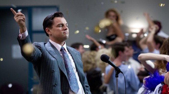 Still of Leonardo DiCaprio in The Wolf of Wall Street.