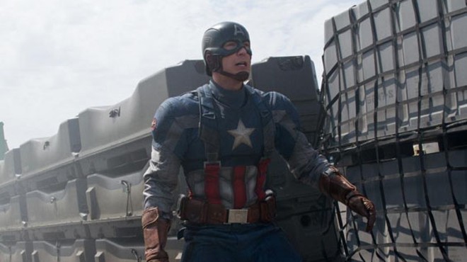 Chris Evans in Captain America: The Winter Soldier.