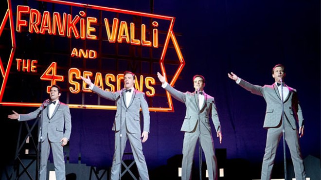 John Lloyd Young, Vincent Piazza, Erich Bergen and Michael Lomenda in Jersey Boys.