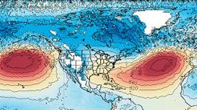 NASA data showed unusually warm air over the northern Pacific and Atlantic Oceans this summer.