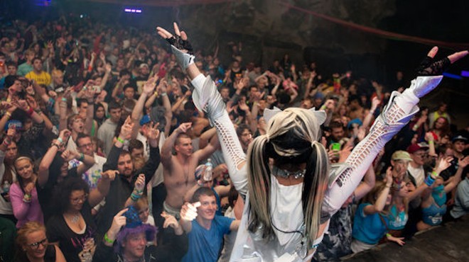 Thousands of people dance to dubstep, EDM and more at the cave rave.