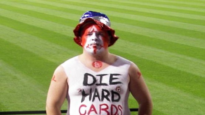 Die Hard Cards Fan: The Most Embarrassing Redbirds Fan Since "Get A Brain Morans" Guy?