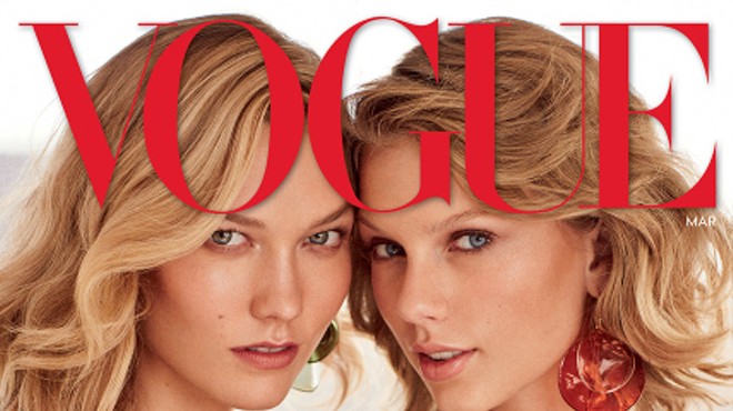 Karlie Kloss with her BFF Taylor Swift on the latest cover of Vogue.