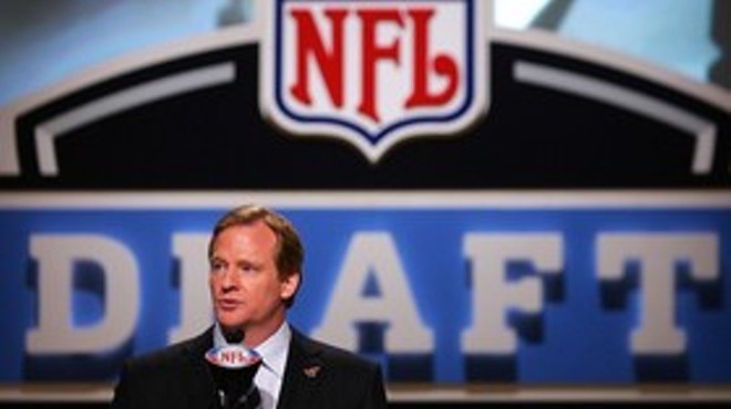 Roger Goodell, hoping like crazy he doesn't get booed again this year the way he did last year.&nbsp;