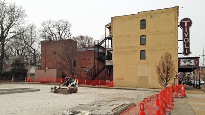 The parking lot east of the Tivoli Theatre is scheduled to reopen next month.