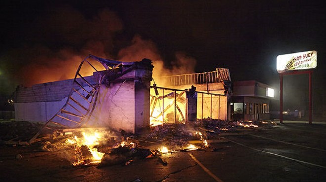 The Hunan Chop Suey in the 9800 block of West Florissant Avenue burns.