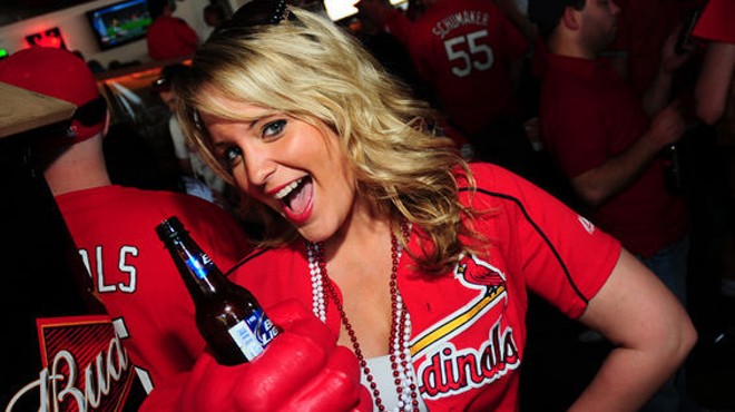 Sorry, ma'am, no jerseys allowed in Ballpark Village unless it's a game day.