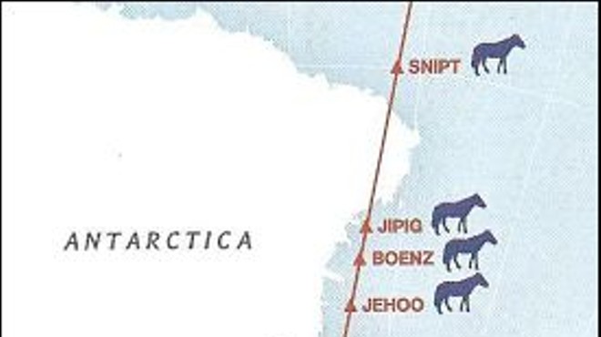 The southernmost aeronautical waypoints between Antarctica and New Zealand, renamed by Col. Ronnie Smith.