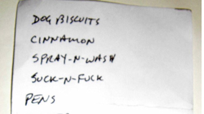 Coffee, Butter and ... Anal Lube? Grocery Lists Archive Keeps Growing Bigger, Stranger