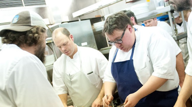 Chef Kevin Nashan hard at work. | Jon Gitchoff
