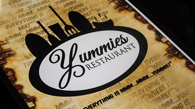 Yummies' menu.