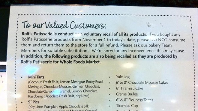 Rolf's Patisserie Recall Strikes Local Whole Foods Market Locations