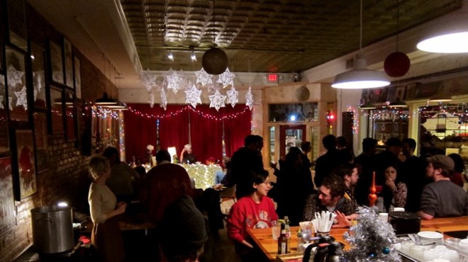 A snapshot from Sloup's holiday party in December 2011.