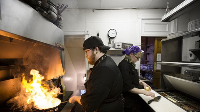 Co-executive chefs Austin Hamblin and Michelle Allender in the Bella Vino kitchen. | Jennifer Silverberg