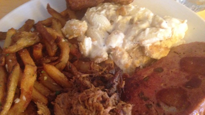 Pulled pork, mac & cheese, bologna and fries. | Nancy Stiles