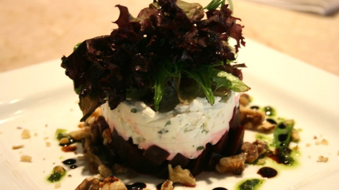 Webster Groves Farmers' Market Beet Salad with Truffled Goat Cheese