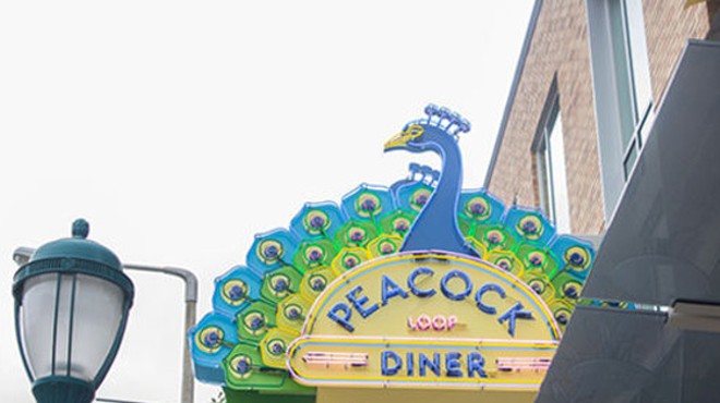 The Peacock Loop Diner's already-famous neon sign. | Mabel Suen